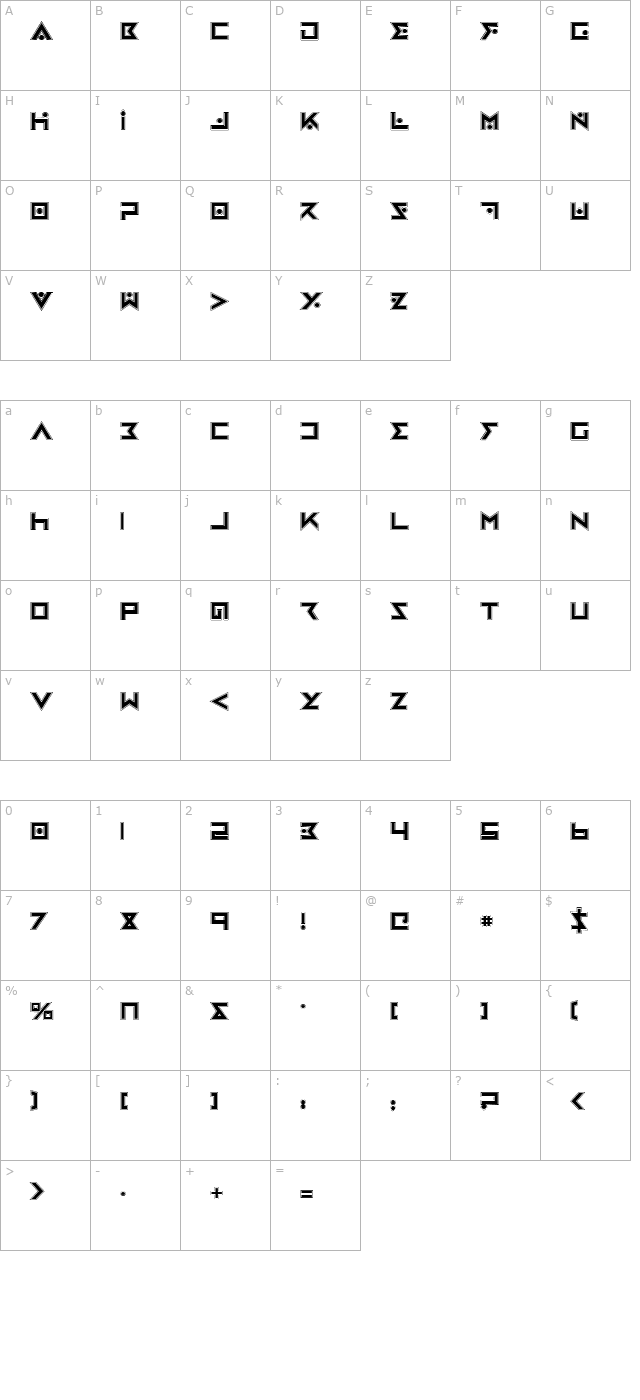 iron-cobra-pro character map