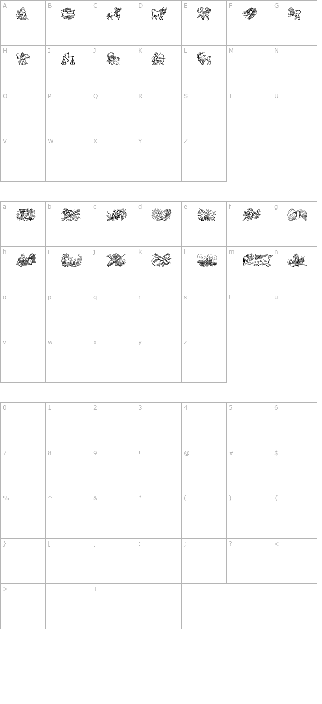 jahreskreis-otf character map