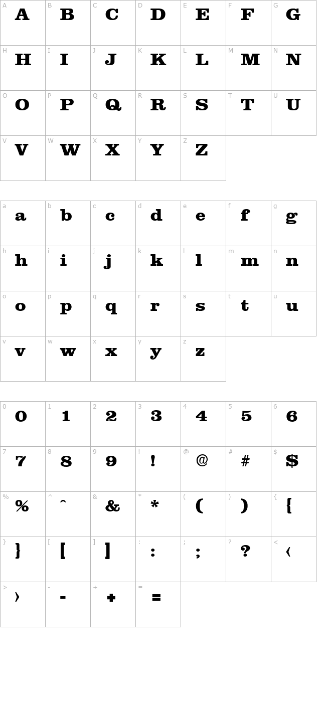 jamesbecker-heavy character map