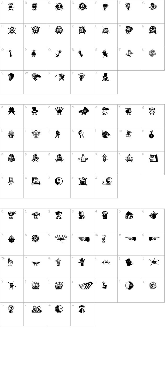 javanese-stinking-badgers-rave-party character map