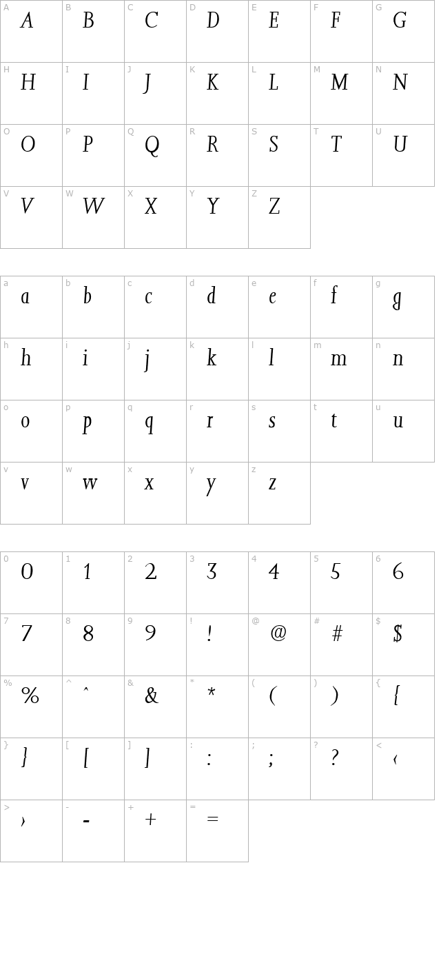 jessica-lightita character map