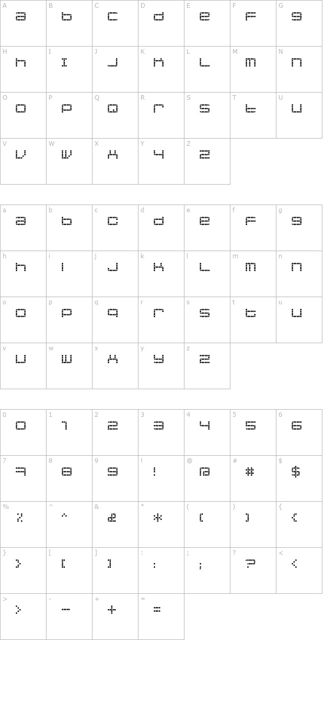 jethose-loose character map