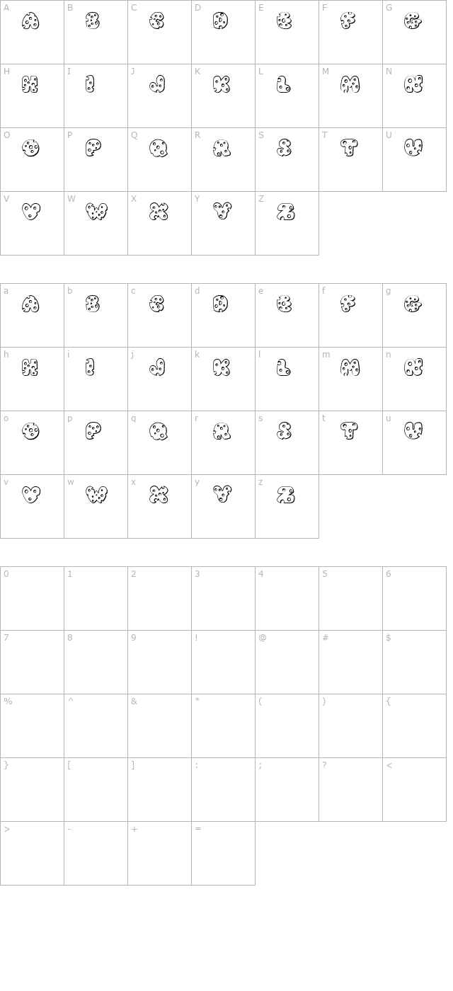 ji-swiss-cheese character map