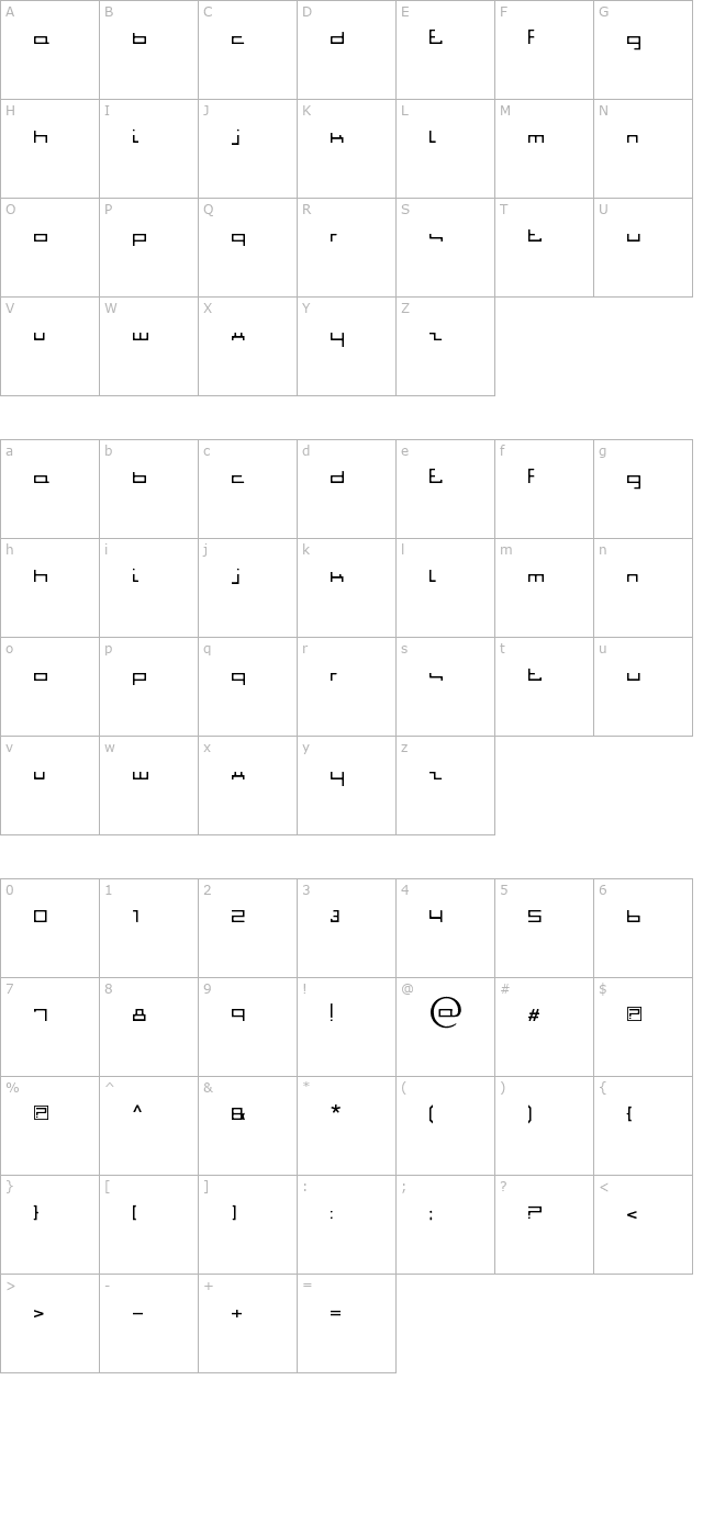 Jigga Jigga character map