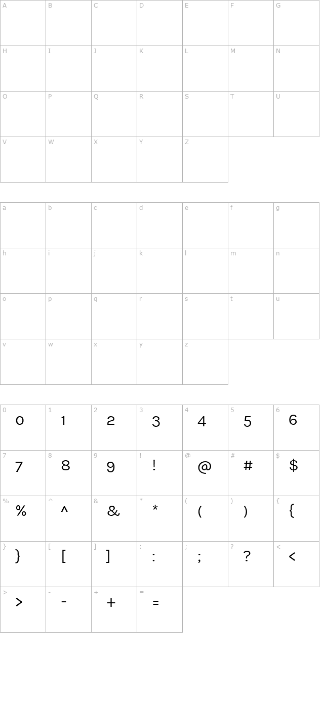 karla-tamil-upright character map