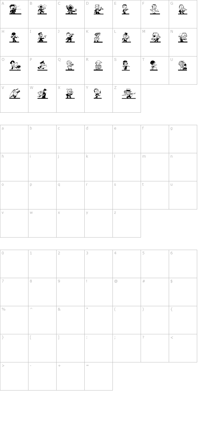 kartoonkutz character map