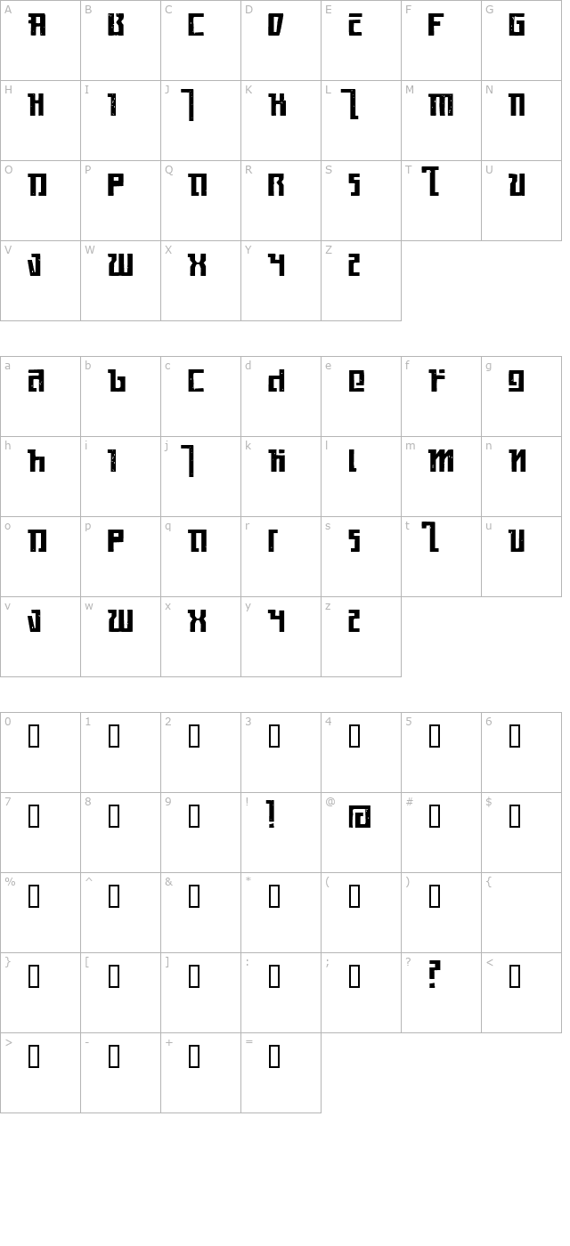 kasikorn character map