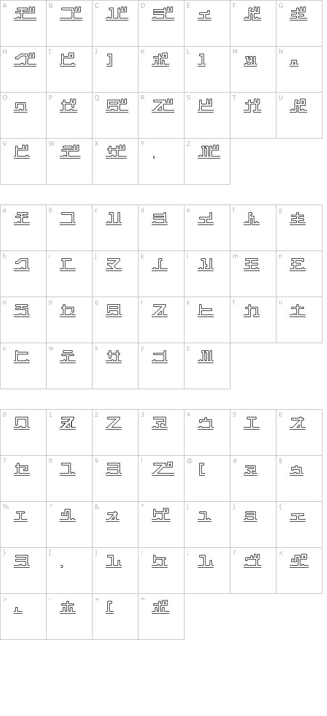 katakana-pipe character map