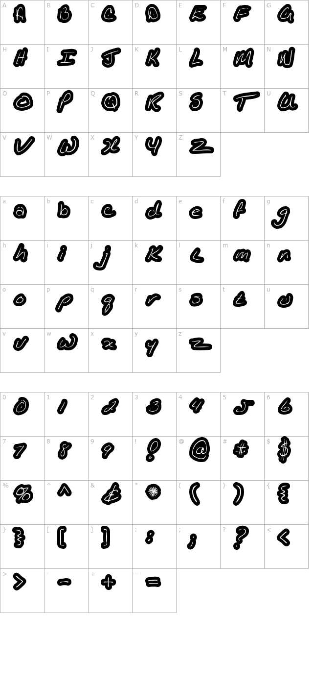 kathleeninline character map