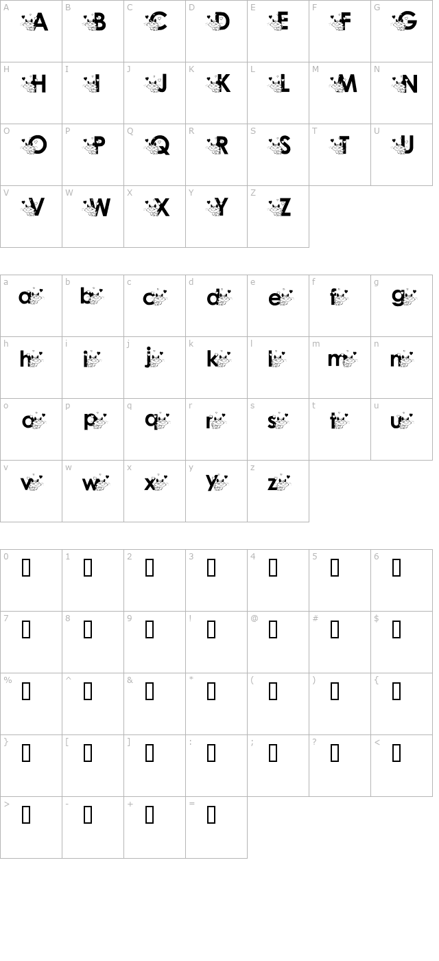 katzcatz-kg character map