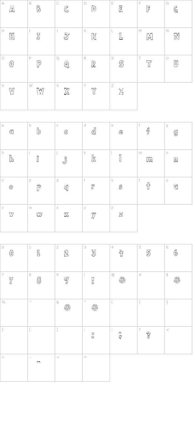 key-tab-metal character map