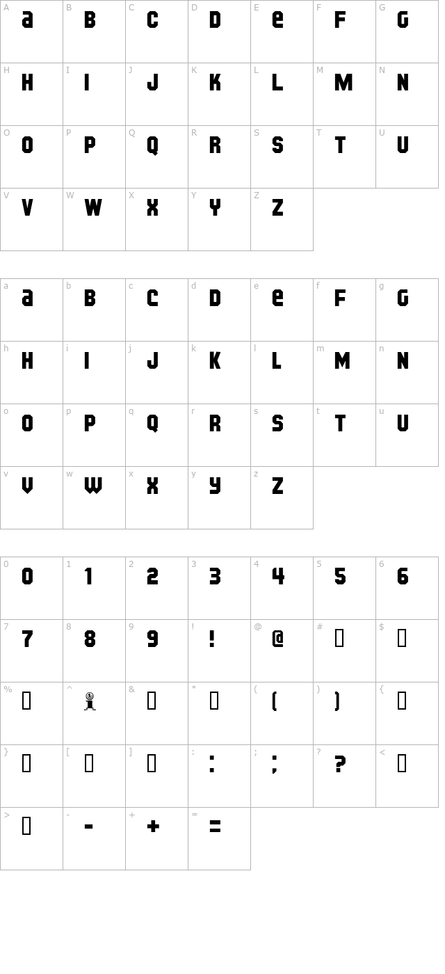 Kijkwijzer character map