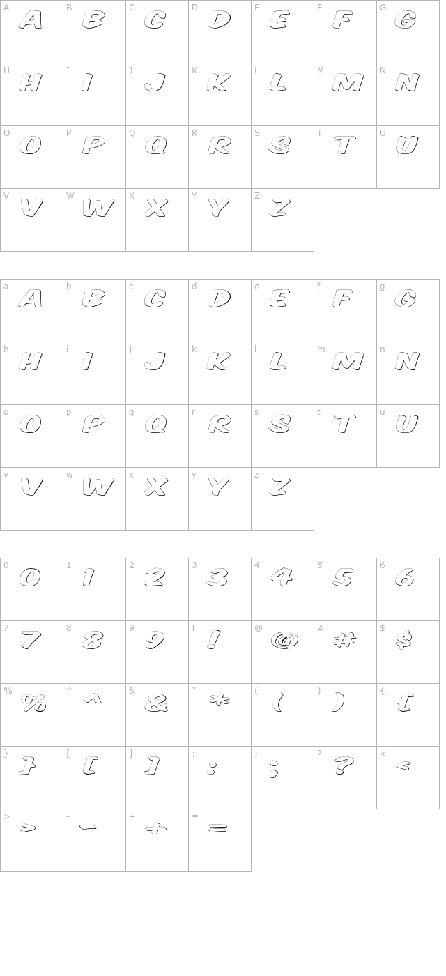 Komika Title - Ghost character map