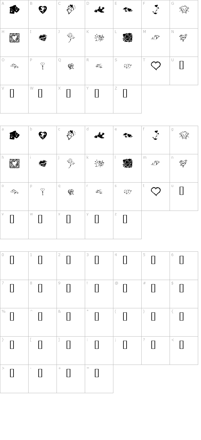 kr-be-mine-always character map