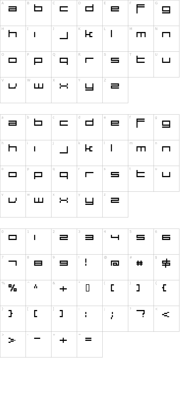 Large 9 character map