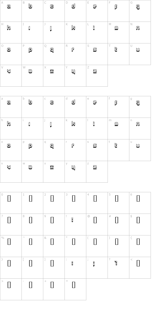 lastu-2 character map