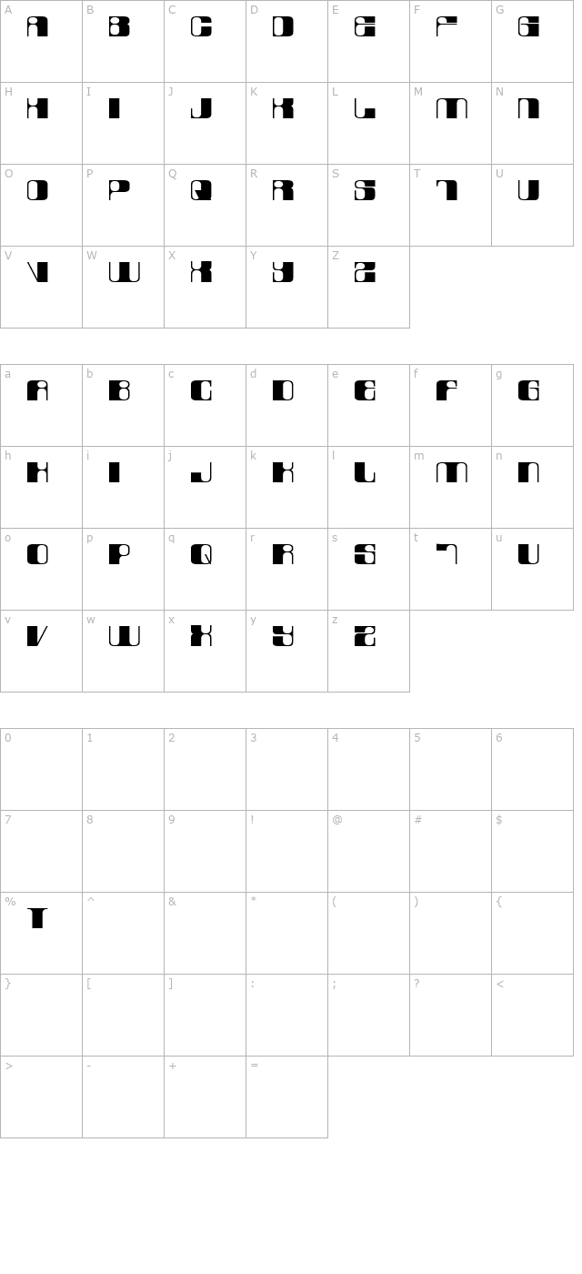 Laurel Or Hardy character map