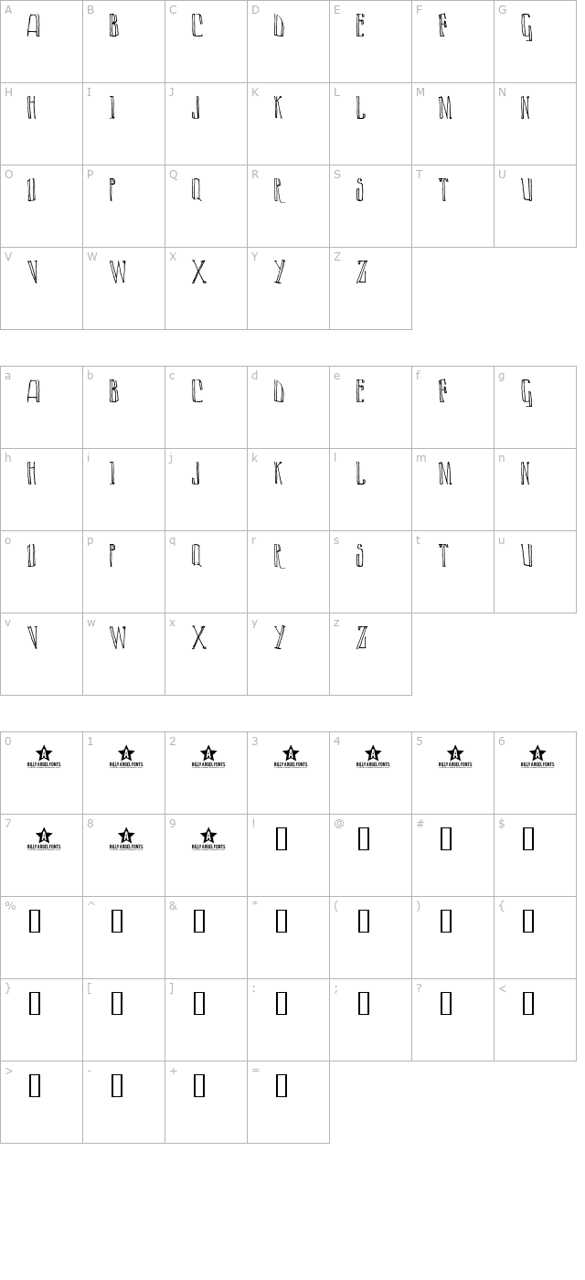 lazy-day character map