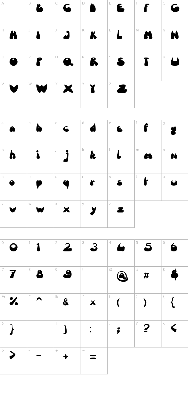 Le Canard Déchainé character map