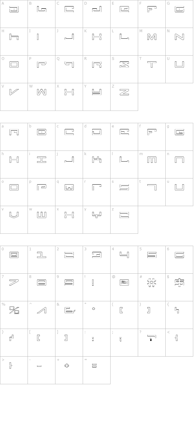 legion-outline character map