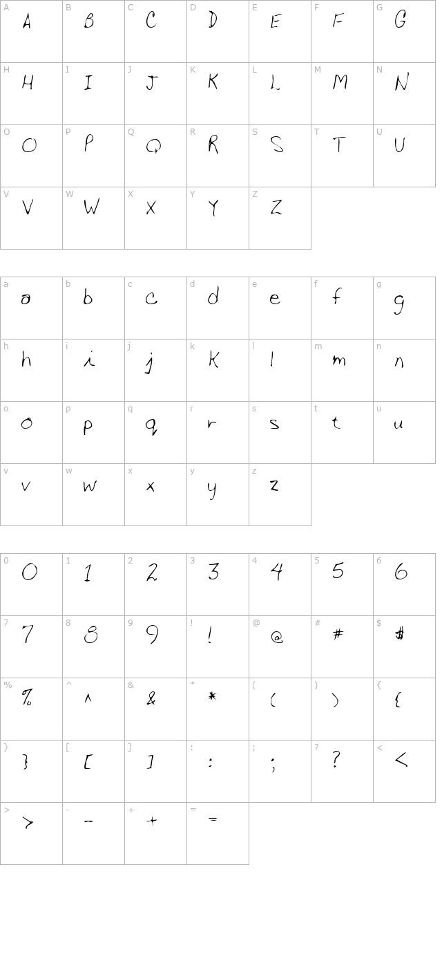 lehn176 character map