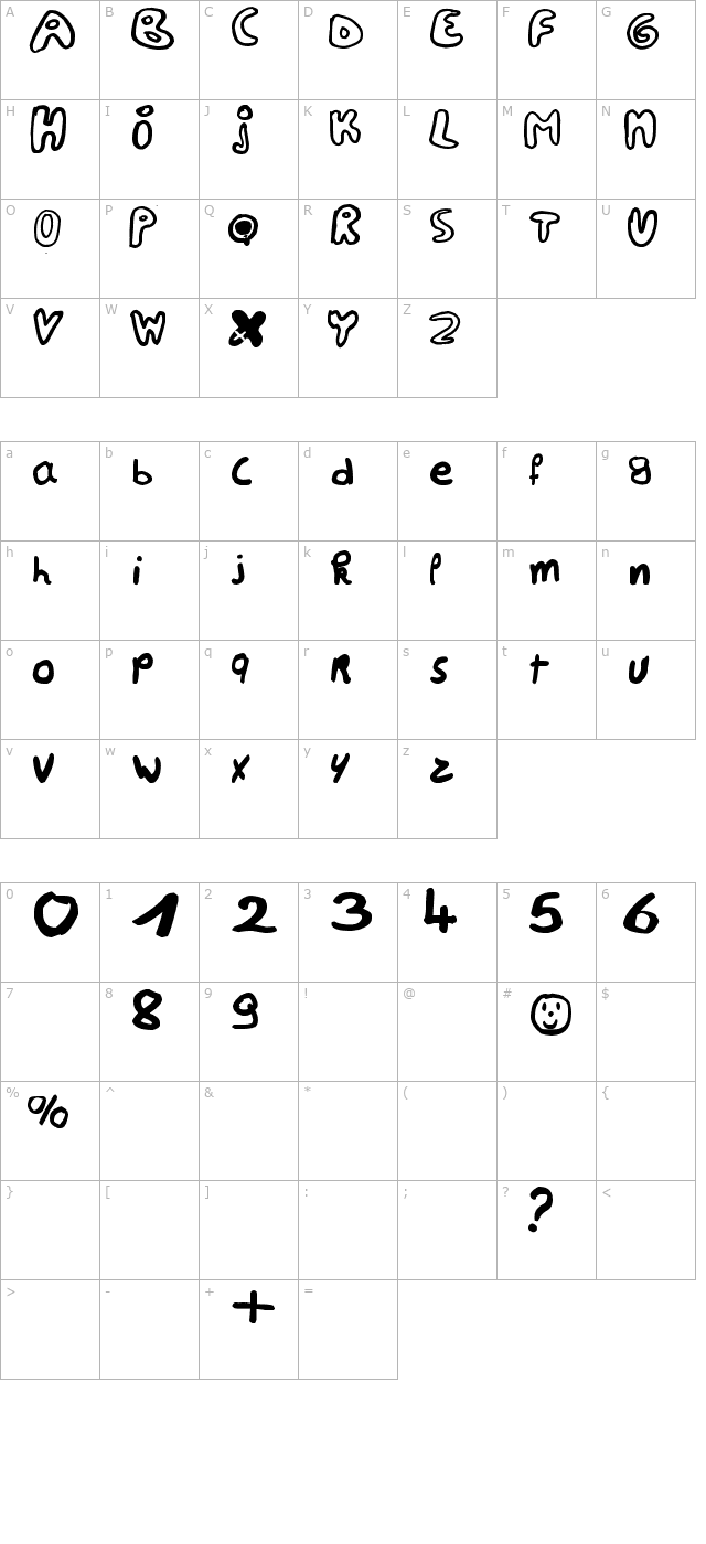 lesansa character map