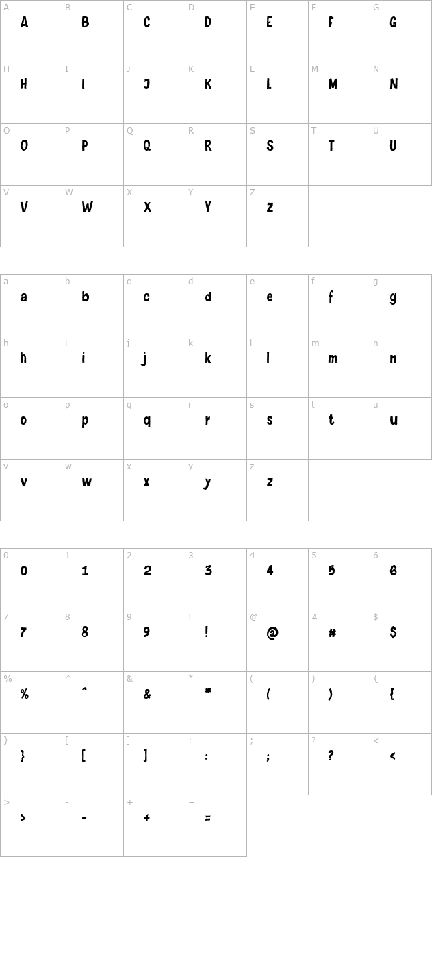 Levi Naive Letter character map