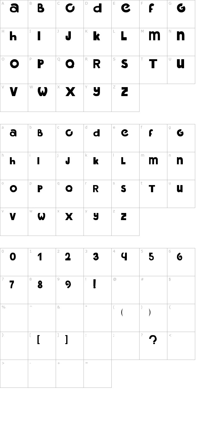 libre character map