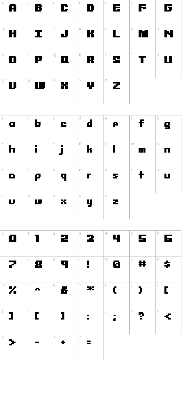 librium character map