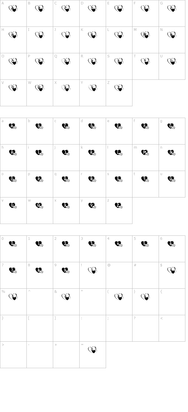 Lieb Mütterlein character map