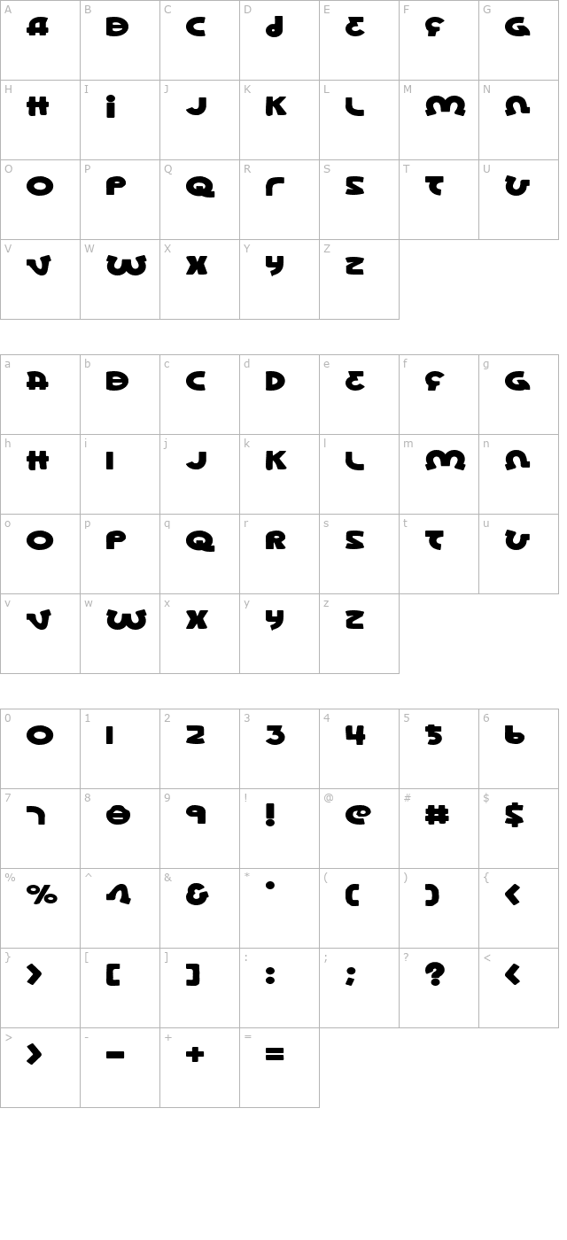 lionel-expanded character map