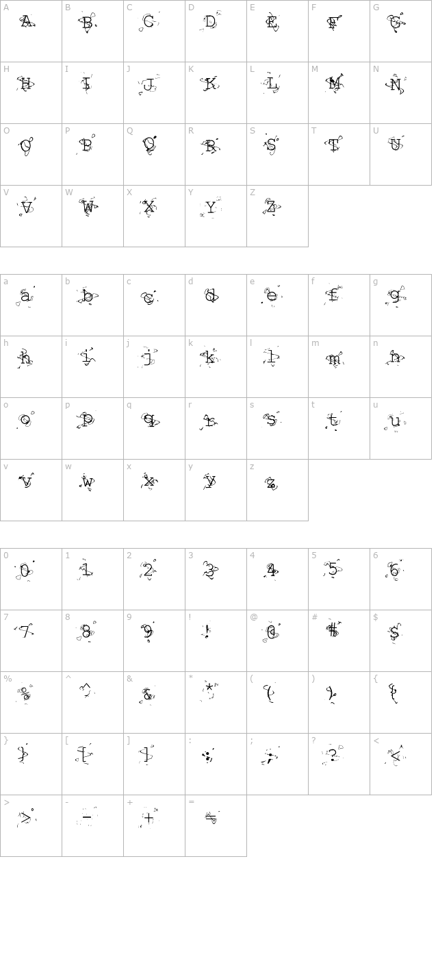 liquid-newspaper character map