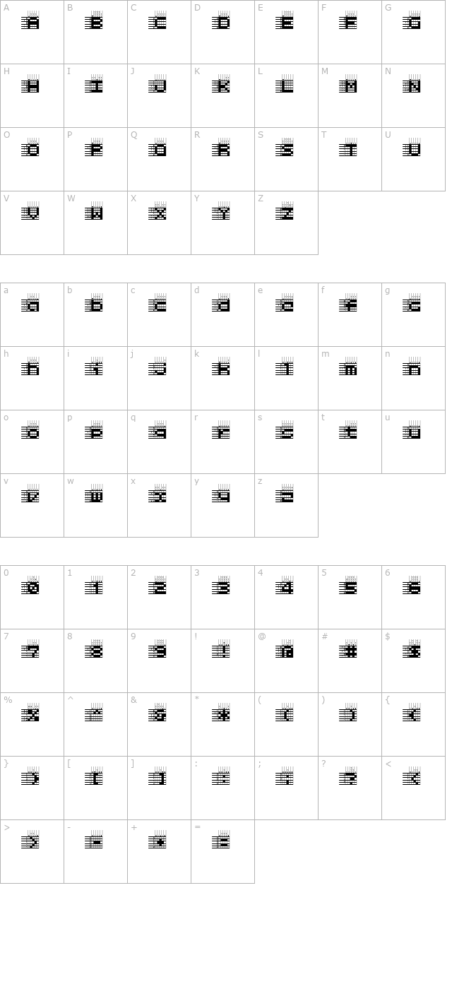 logic-twenty-five-a character map