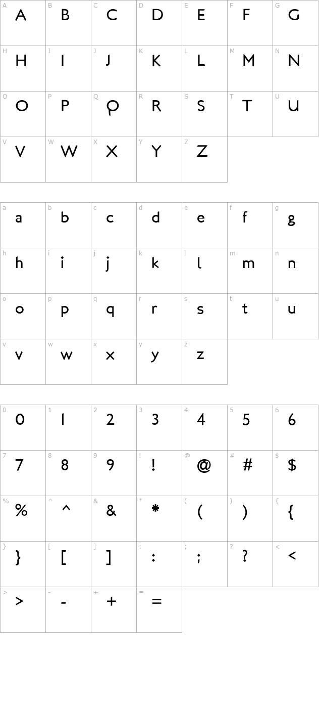 LondonBetween character map