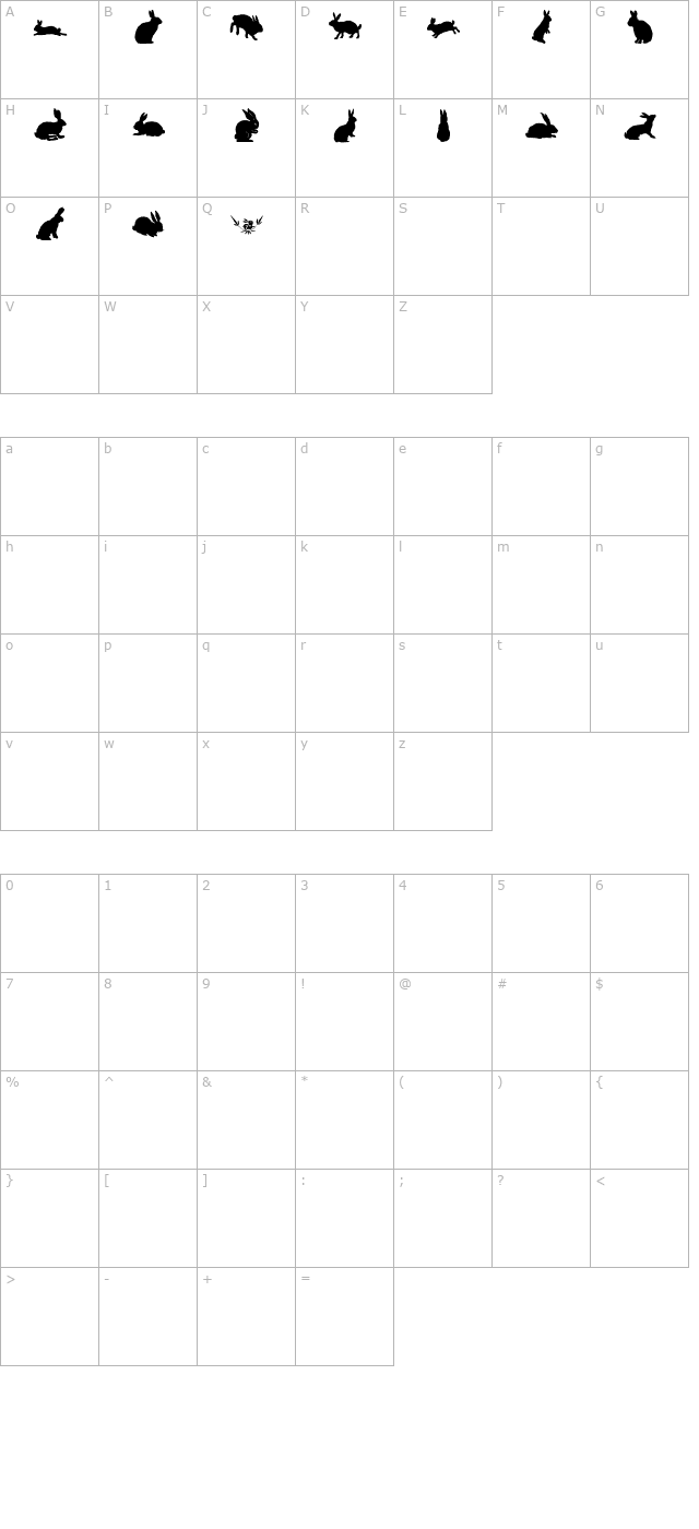 LP Rabbits 1 character map