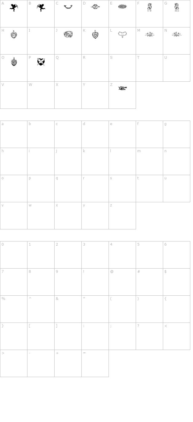 LP Romantic 1 character map