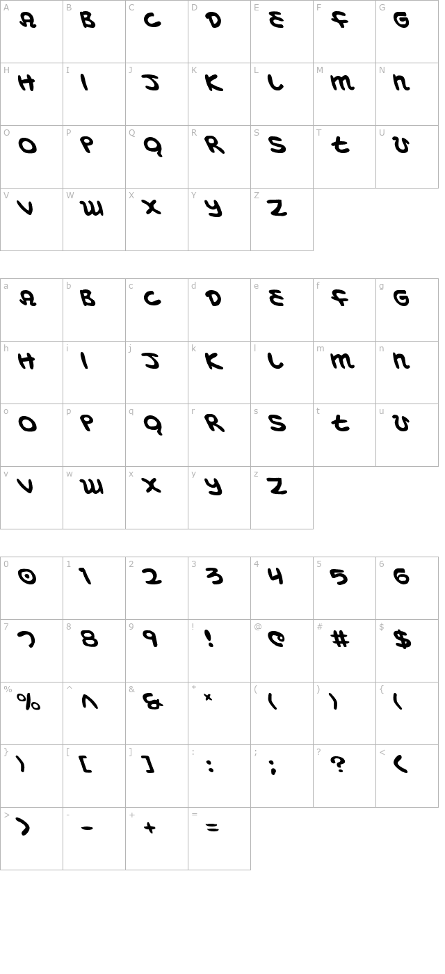 magic-beans-leftalic character map