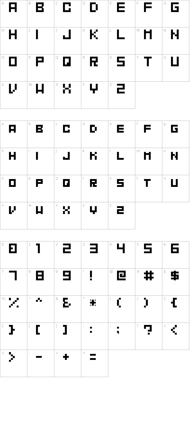 mahawa character map