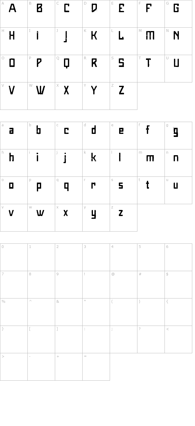 MaiersNr8-Halbfett character map