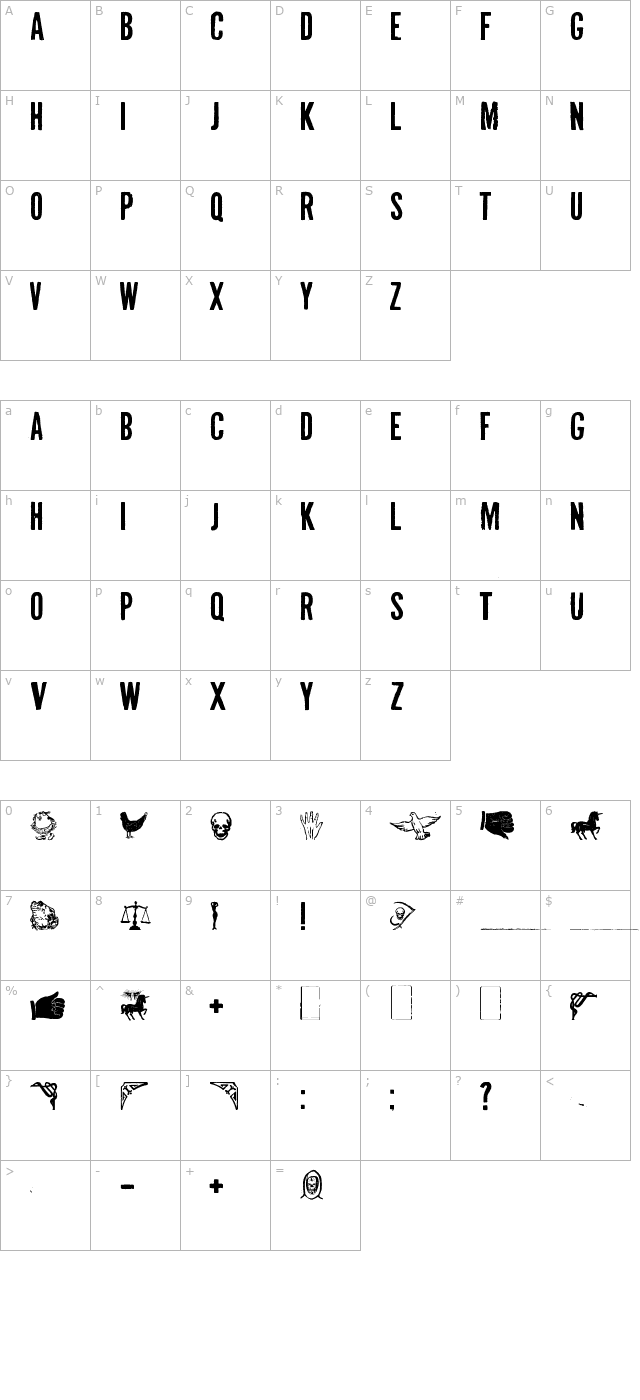 mal-de-ojo character map