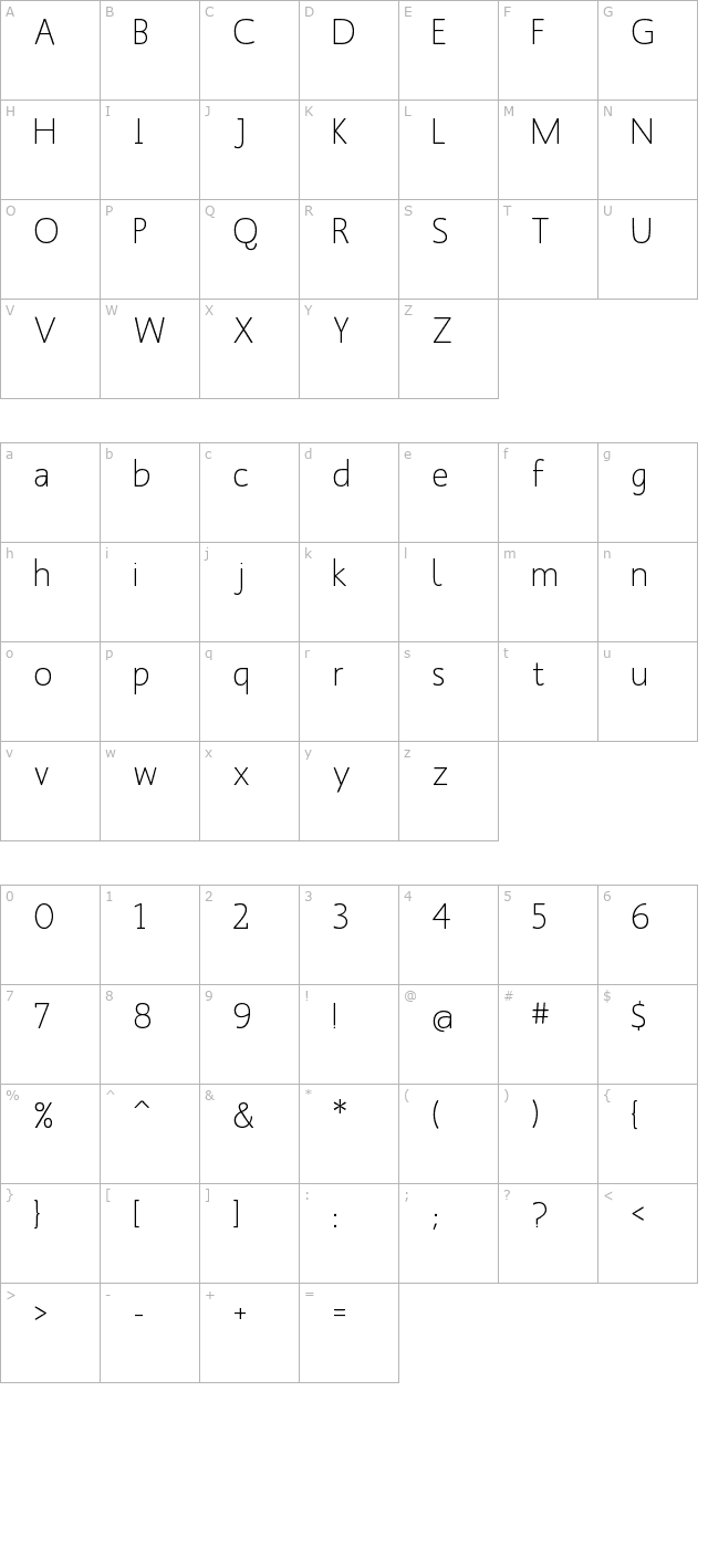 MankSans character map