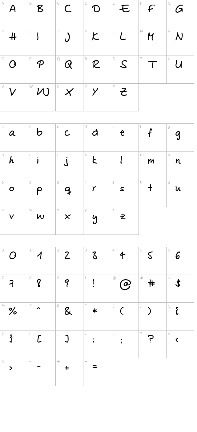 mareens-print character map