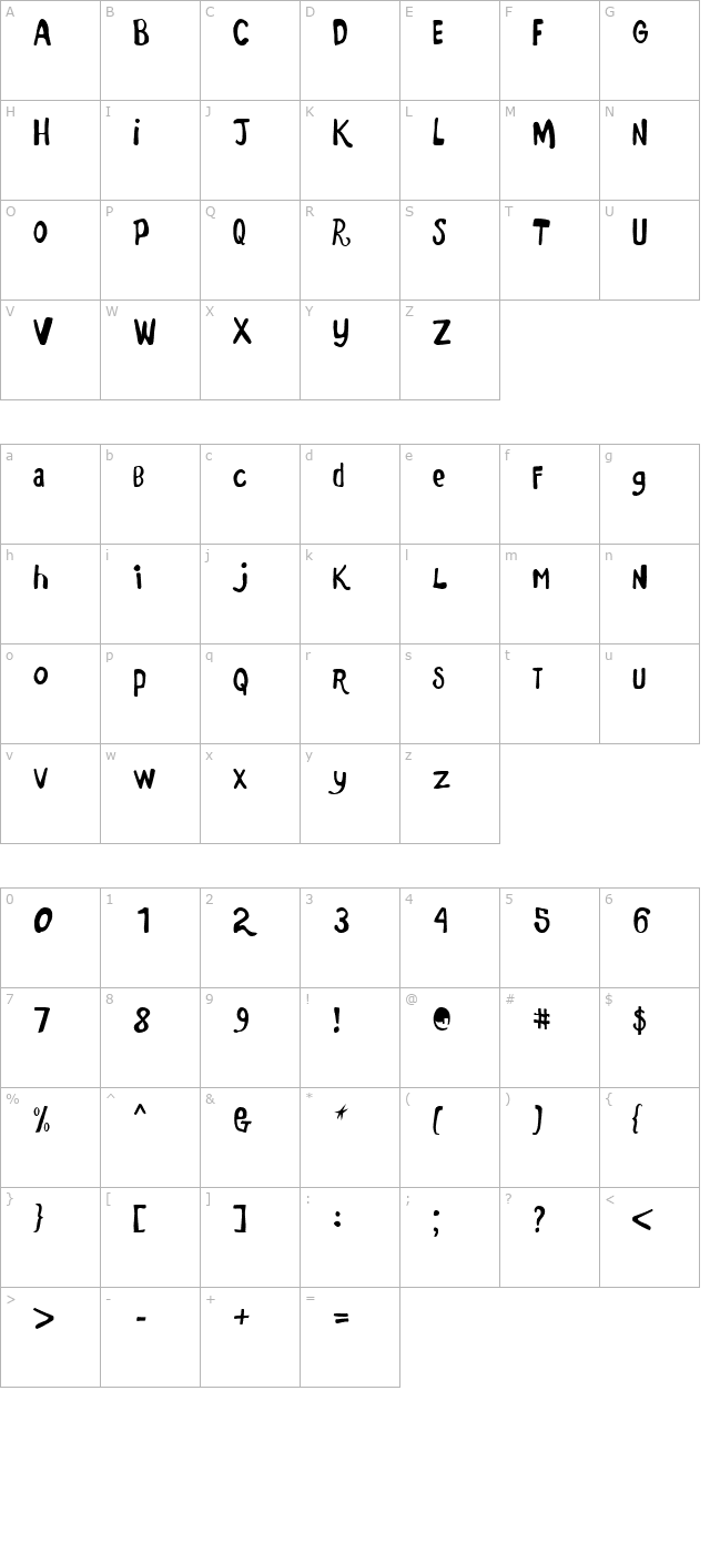 marker-monkey-fw character map