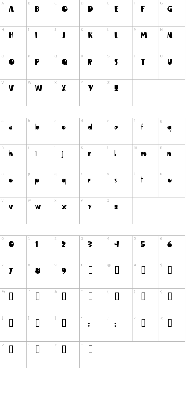 Maropawi Club character map