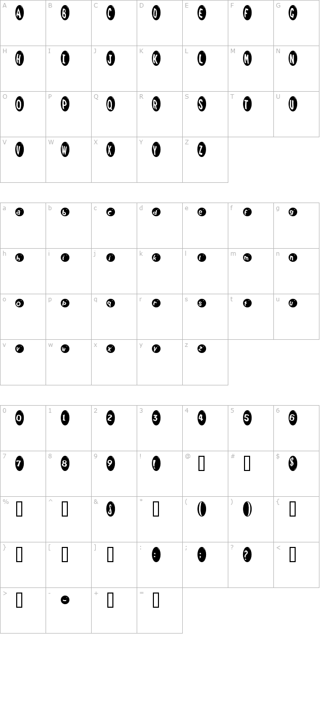 Marrididdles character map