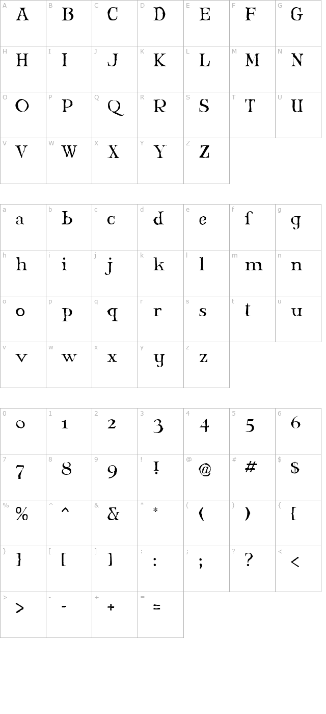 mary-jane-larabie character map