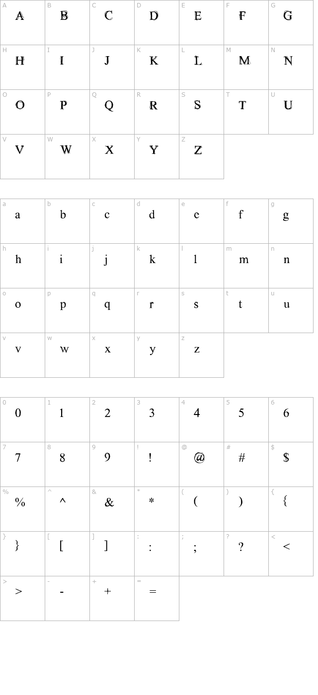 maudlin-sketch character map