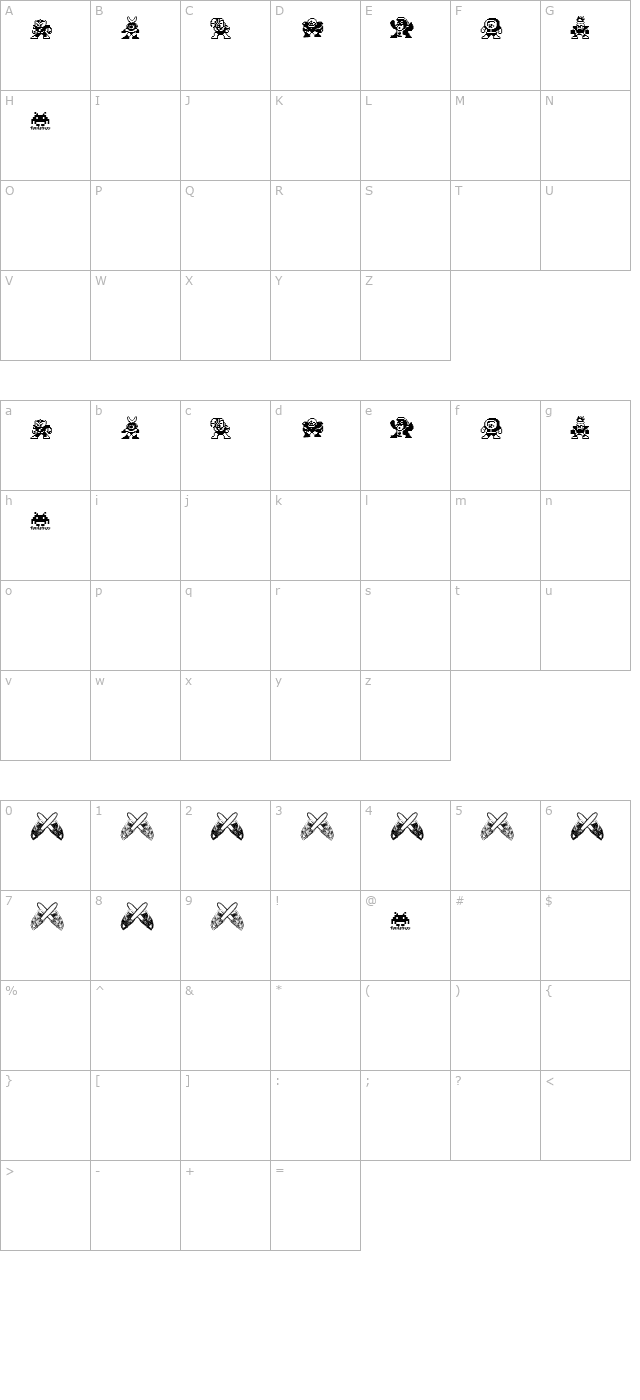 megaman-villanz character map