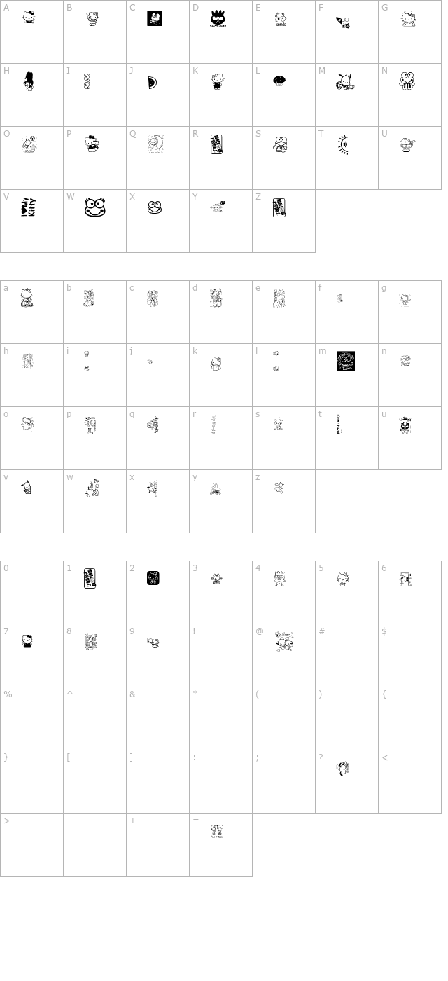 mellow-fonts-1 character map