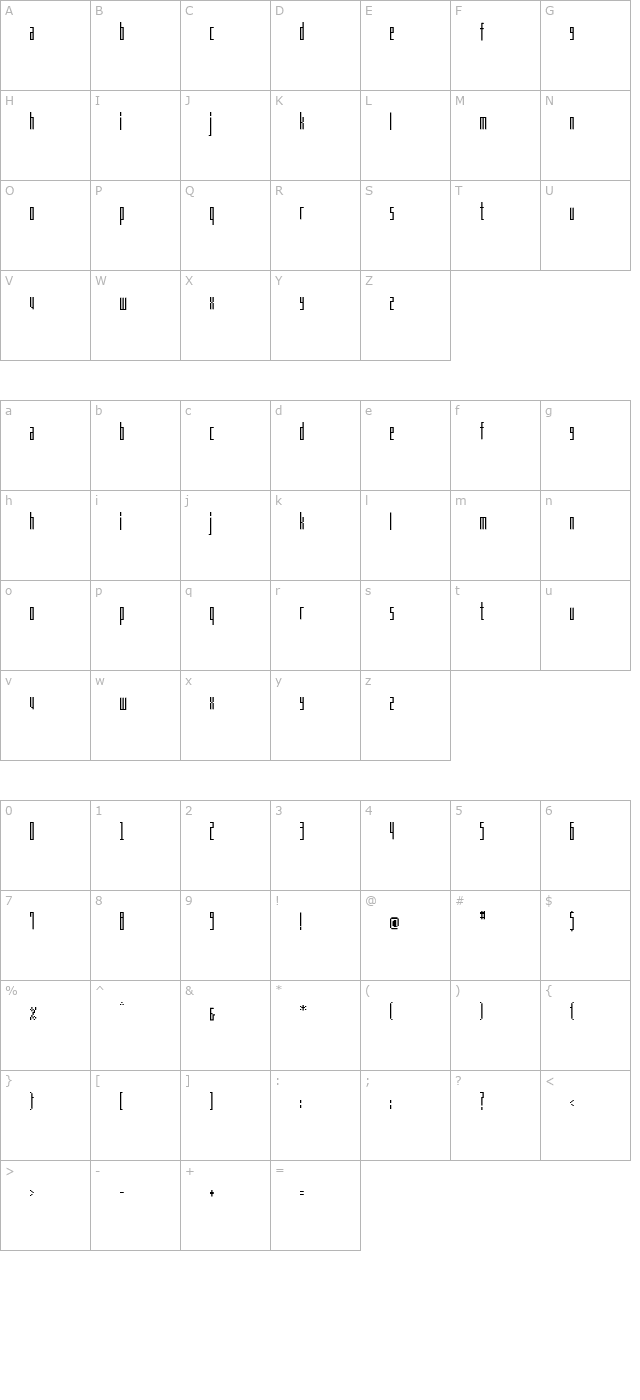 mens-cosme character map